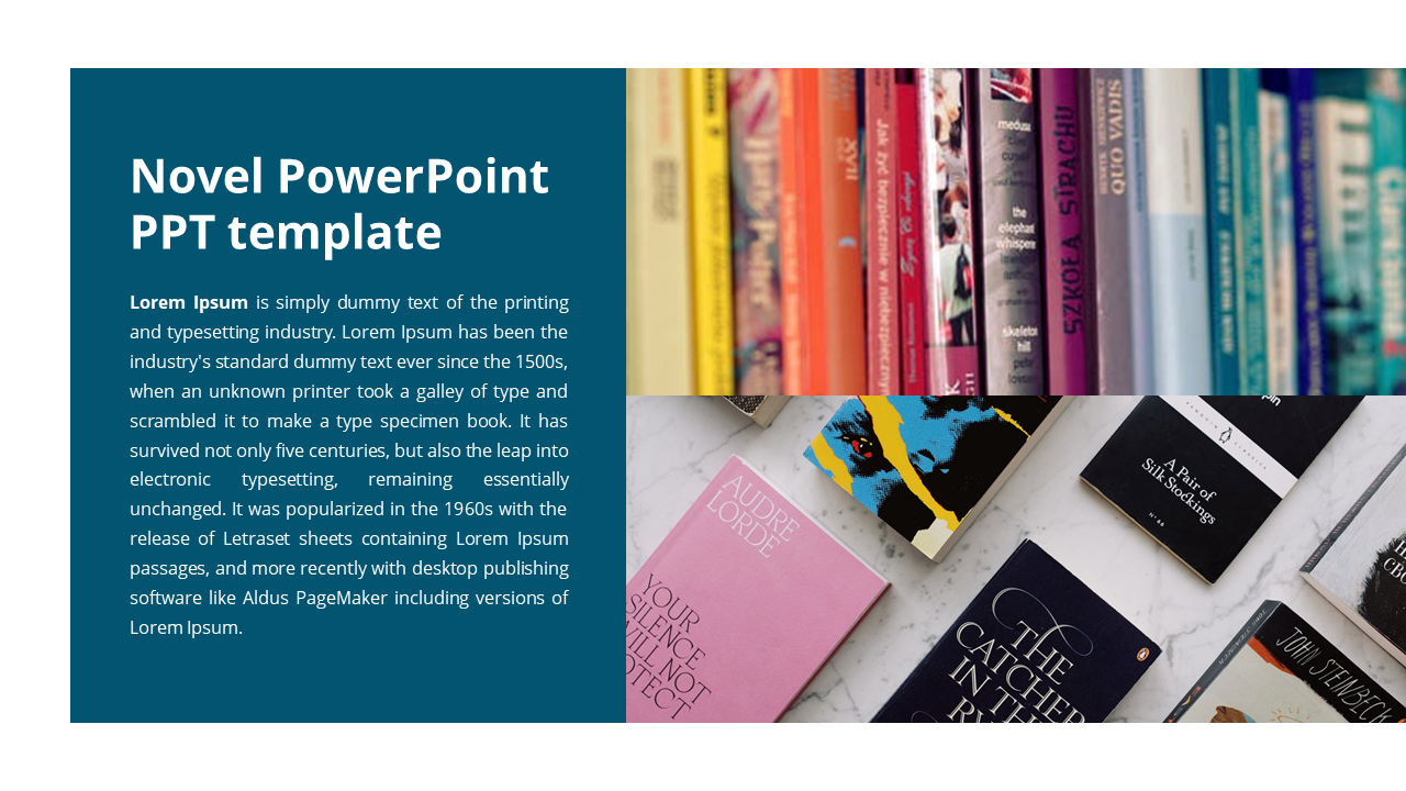 Novel PowerPoint PPT template